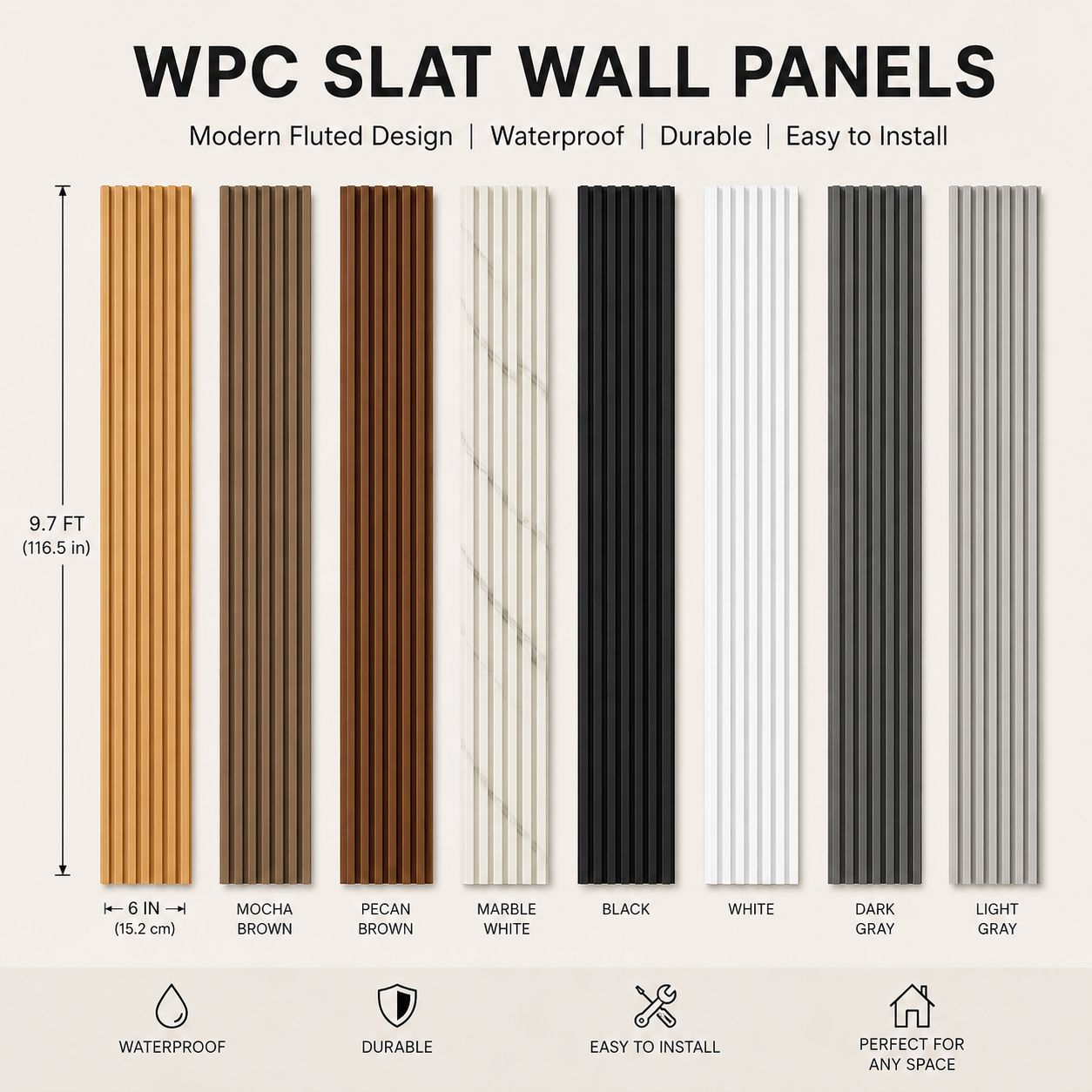 WPC Slat Wall Panels