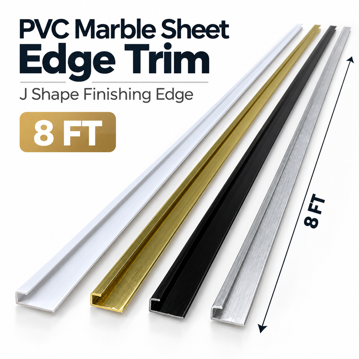 8 ft edge trim for PVC wall panels