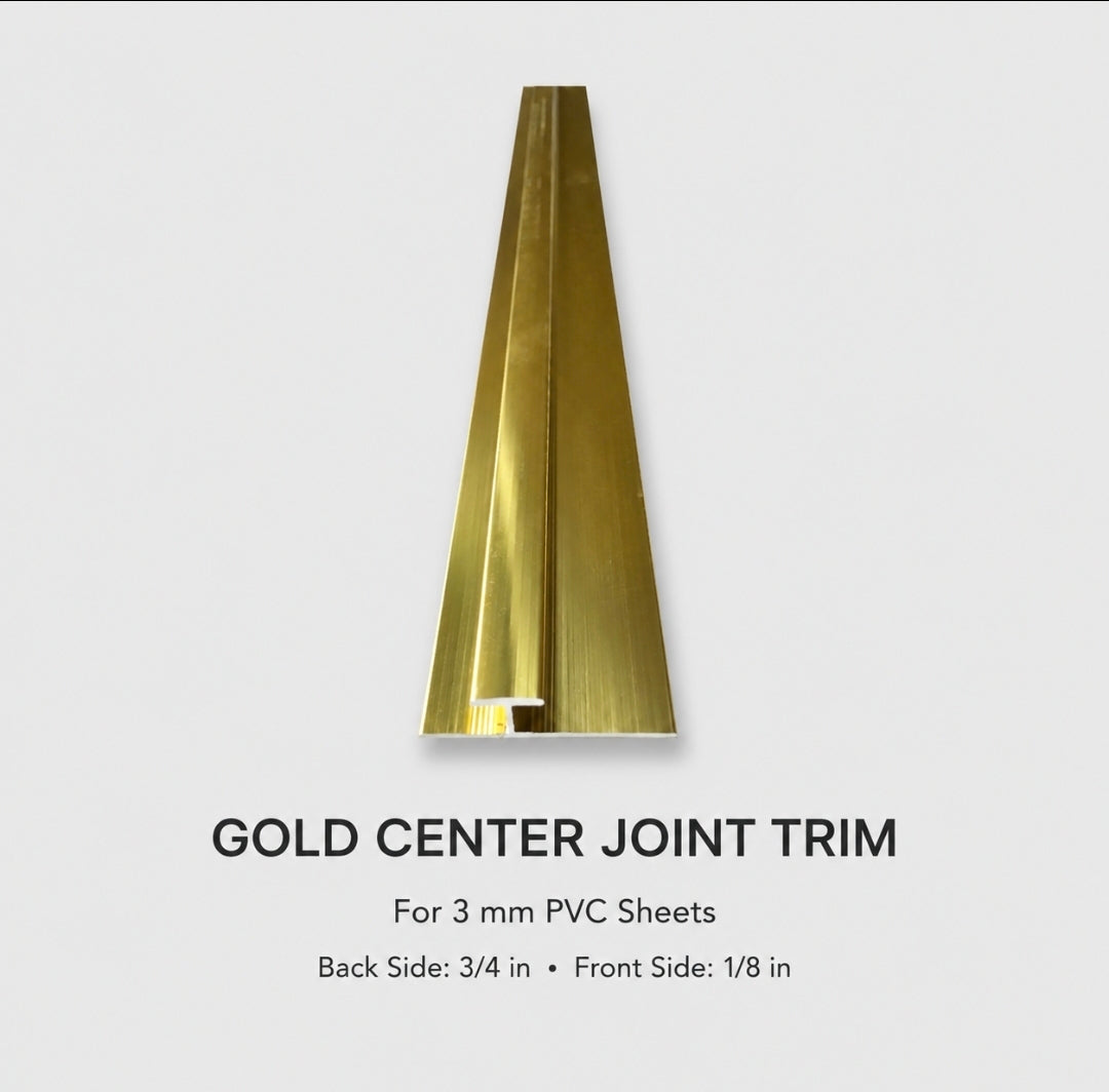 8 ft PVC Marble Sheet Center Joint Trim – For 3 mm Panels | 4 Colours