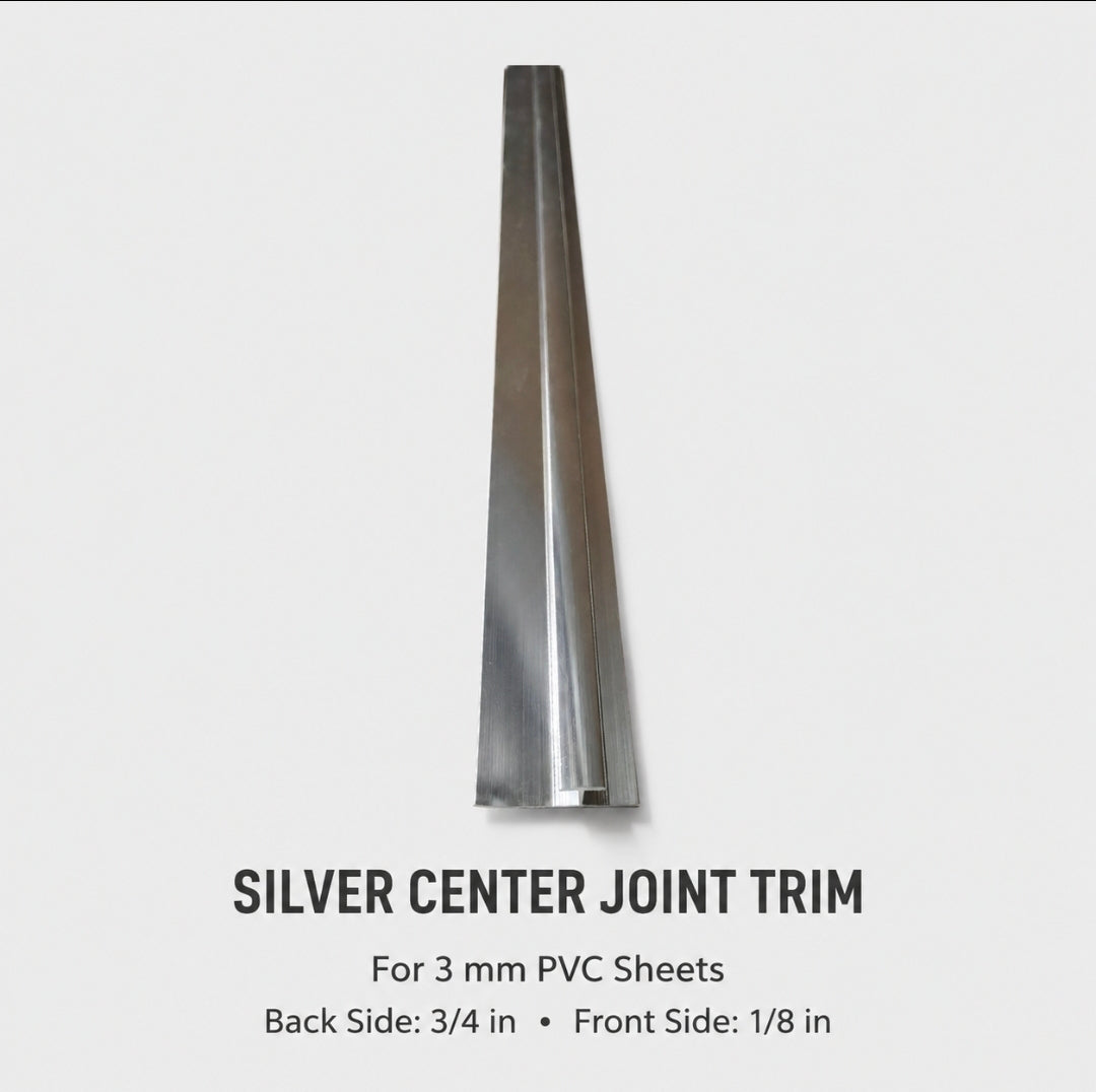 8 ft PVC Marble Sheet Center Joint Trim – For 3 mm Panels | 4 Colours