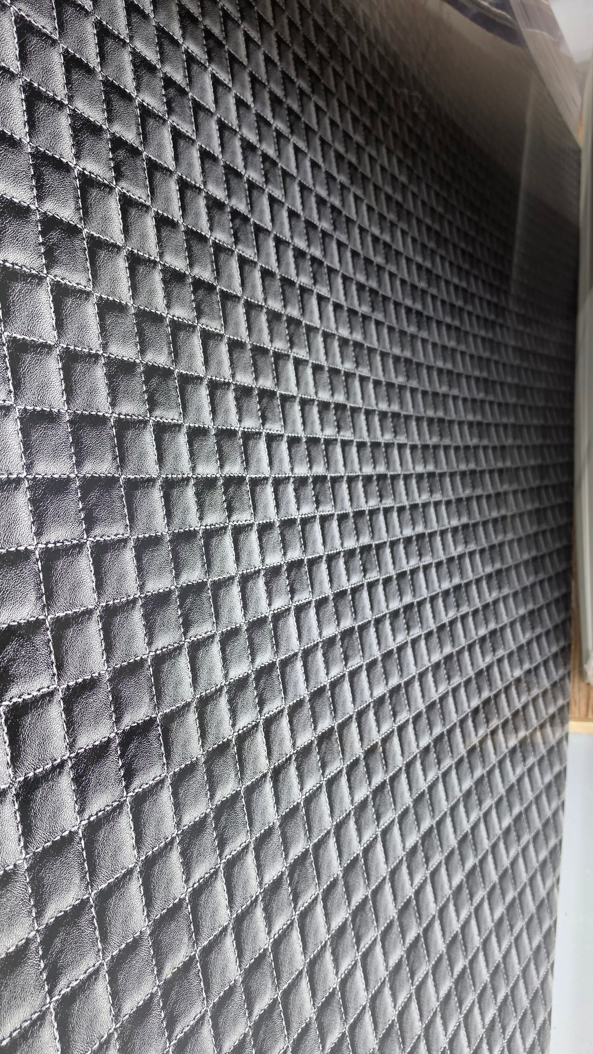 Black Leather Texture PVC Wall Sheet 4x8 ft | 3mm Waterproof Decorative Panel (Only Pick up, Shipping not available . Contact us for price)