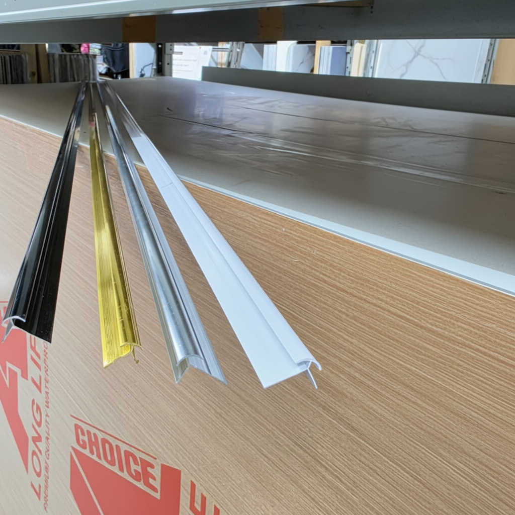8-Foot Outside Corner Trim for PVC Marble Sheets – Available in 4 Colours