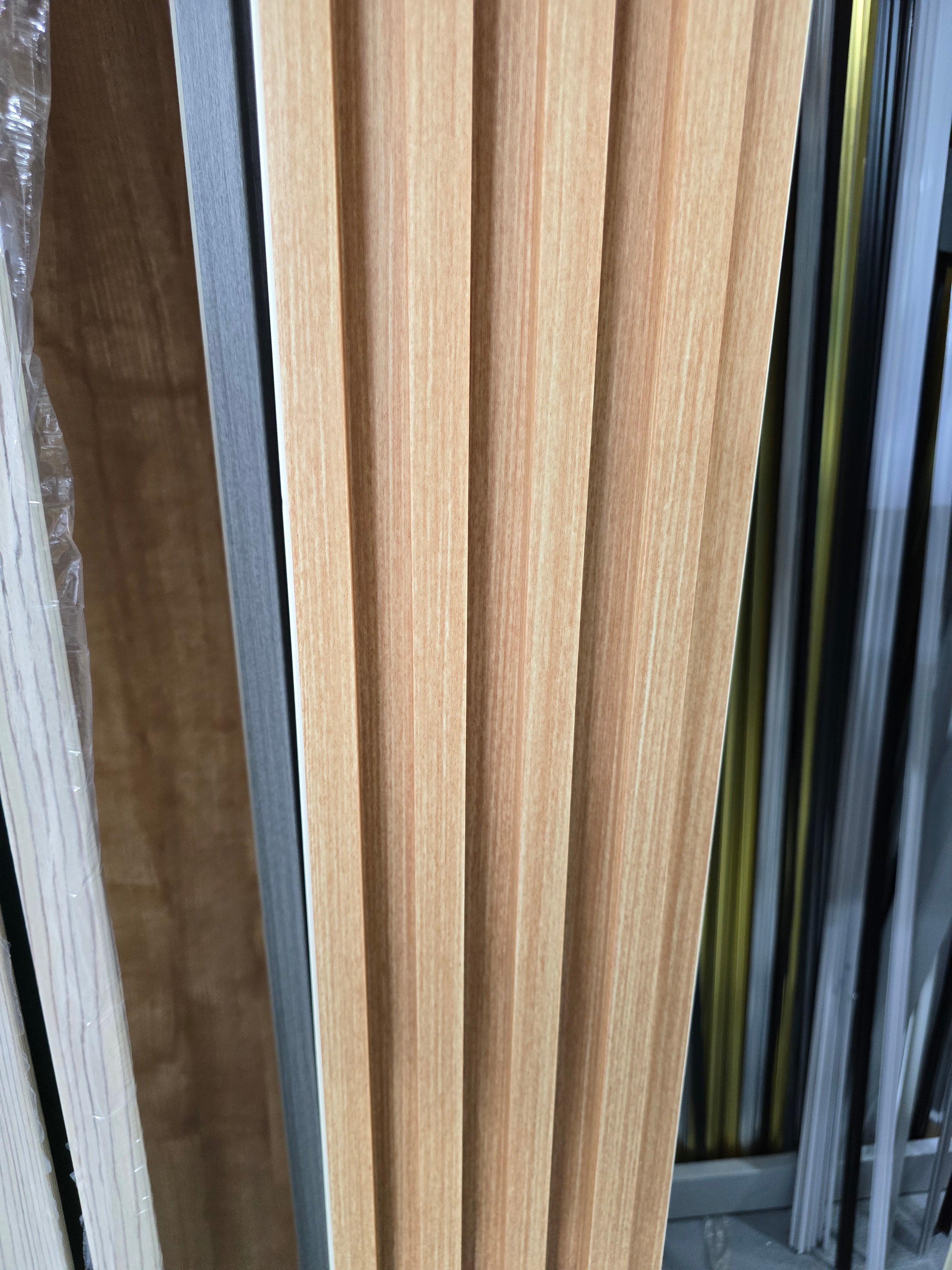 African Oak WPC Slat Wall Panel | Fluted Wall Panel 6 Inch x 9.7 Ft (14 pec in box)