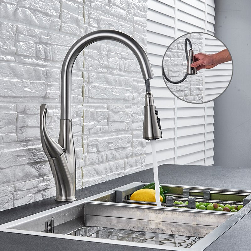 A1 Choice 1 Handle Pull Down Kitchen Faucet (Brass Material) Top of the Line Quality