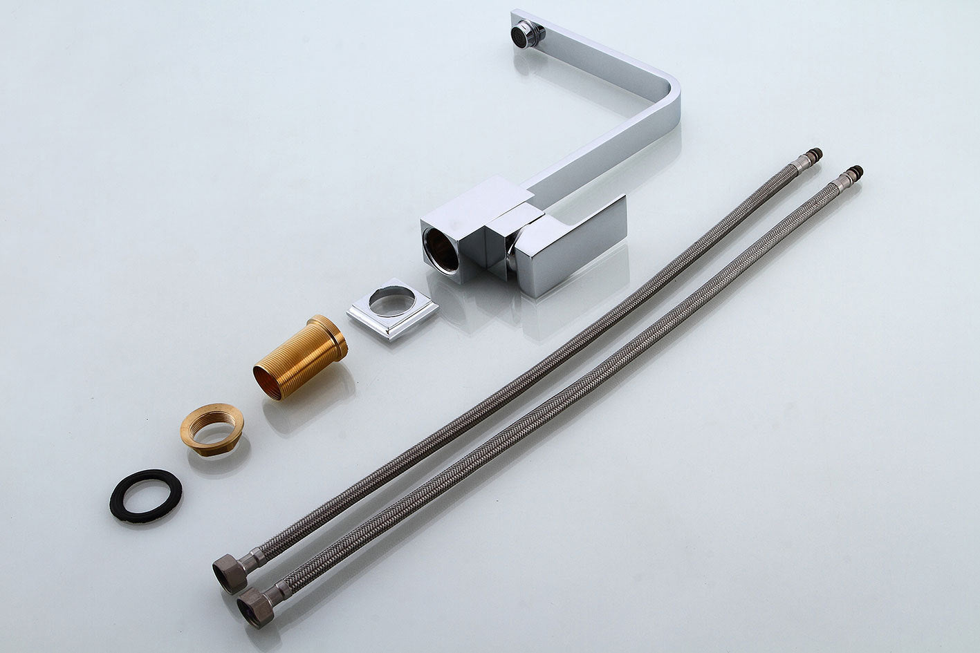 A1 Choice Chrome Square Single Handle Kitchen Faucet