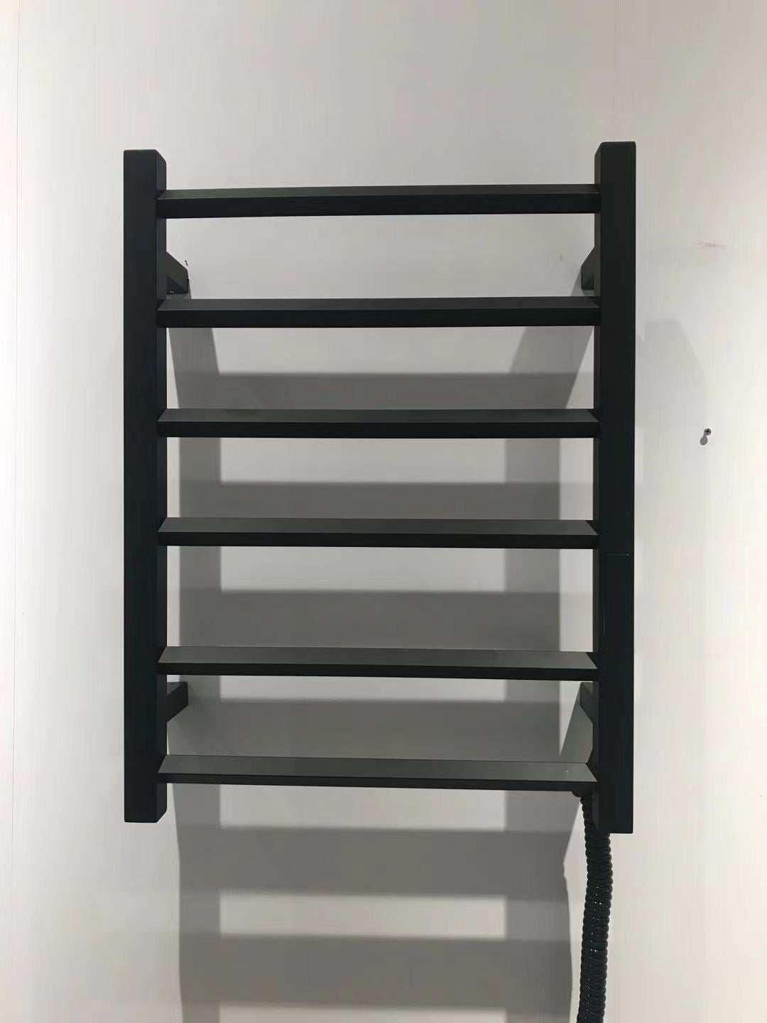 2 peices set A1 Choice 6 Bars Wall Mounted Electric Towel Warmer (Black)  18 INCH WIDE