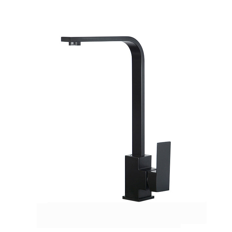 A1 Choice Black Square Single Handle Kitchen Faucet