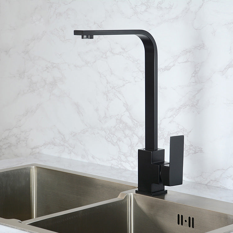 A1 Choice Black Square Single Handle Kitchen Faucet