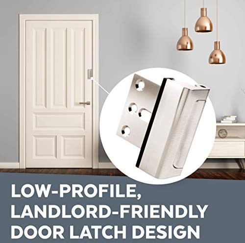 A1 Choice Silver Additional Security Door Latch Device Pack of 2