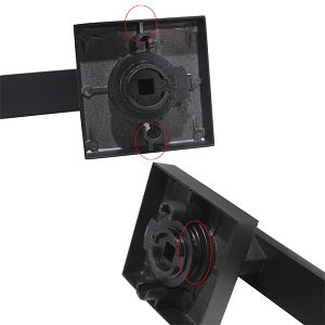 A1 Choice Square Privacy Door Lever, Matte Black