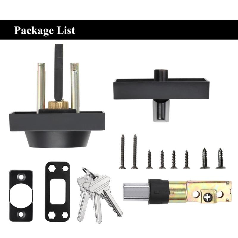 A1 Choice Square Deadbolt Door Lock (Black) Value pack of 10 same keys
