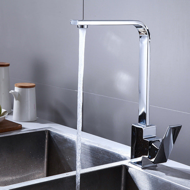 A1 Choice Chrome Square Single Handle Kitchen Faucet