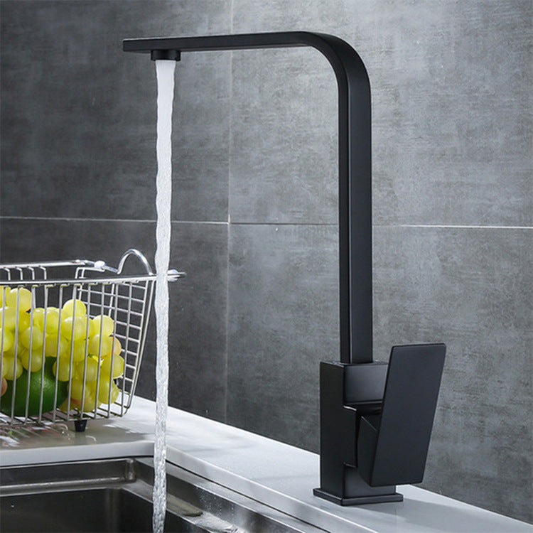 A1 Choice Black Square Single Handle Kitchen Faucet
