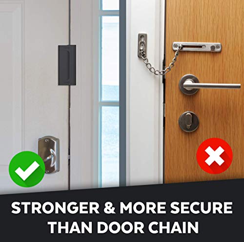 A1 Choice Matte Black Additional Security Door Latch Device Pack of 2