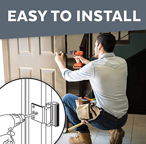 A1 Choice Silver Additional Security Door Latch Device Pack of 2