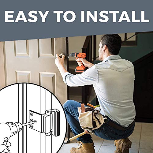 A1 Choice White Additional Security Door Latch Device Pack of 2 safty door lock