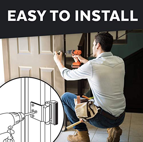 A1 Choice Matte Black Additional Security Door Latch Device Pack of 2