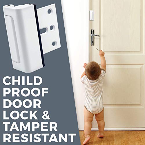A1 Choice White Additional Security Door Latch Device Pack of 2 safty door lock