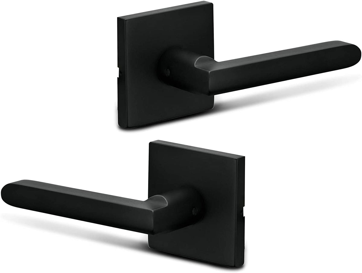 A1 Choice Concealed-Screw Dummy Door Levers, Matte Black – 2 Pieces