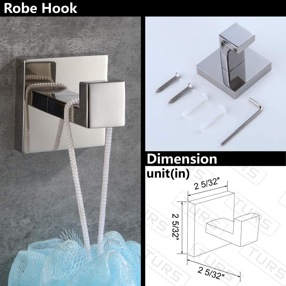 A1 Choice chrome towel bar soiled 4 Pcs Modern Bathroom Towel Bar Set Chrome