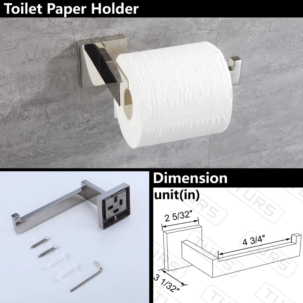 A1 Choice chrome towel bar soiled 4 Pcs Modern Bathroom Towel Bar Set Chrome