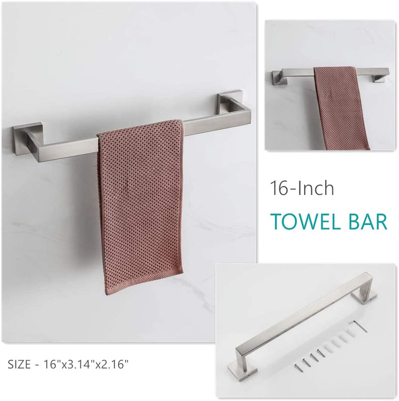 A1 choice Stainless Steel Bathroom Towel Bar Set color  satin nickel