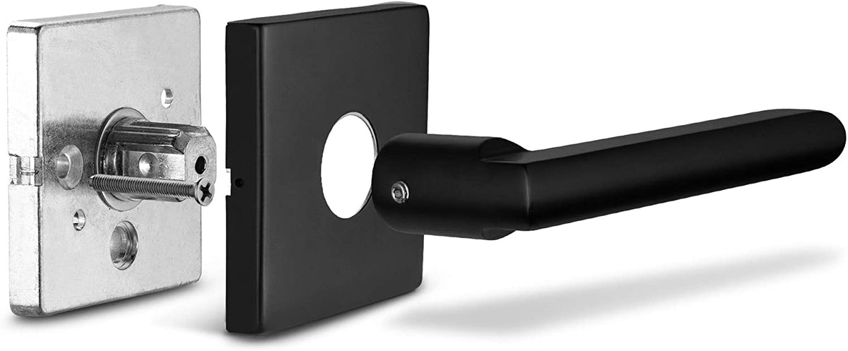 A1 Choice Concealed-Screw Dummy Door Levers, Matte Black – 2 Pieces