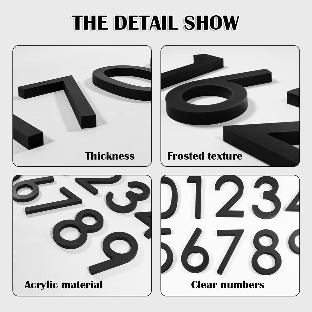 House numbers acrylic material