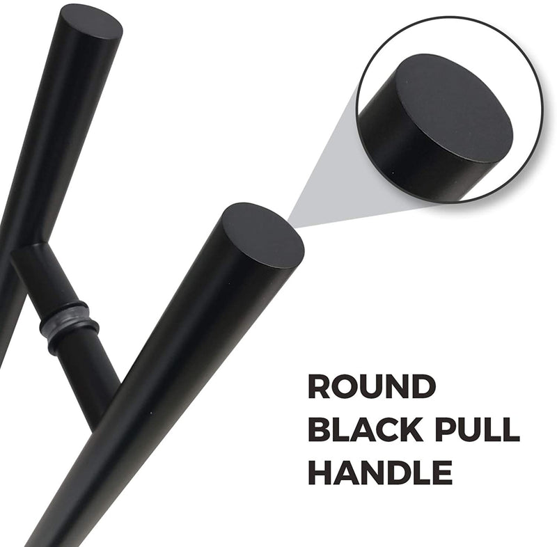 A1 Choice Door pull Handle Round 'H' Type-48" (Black)