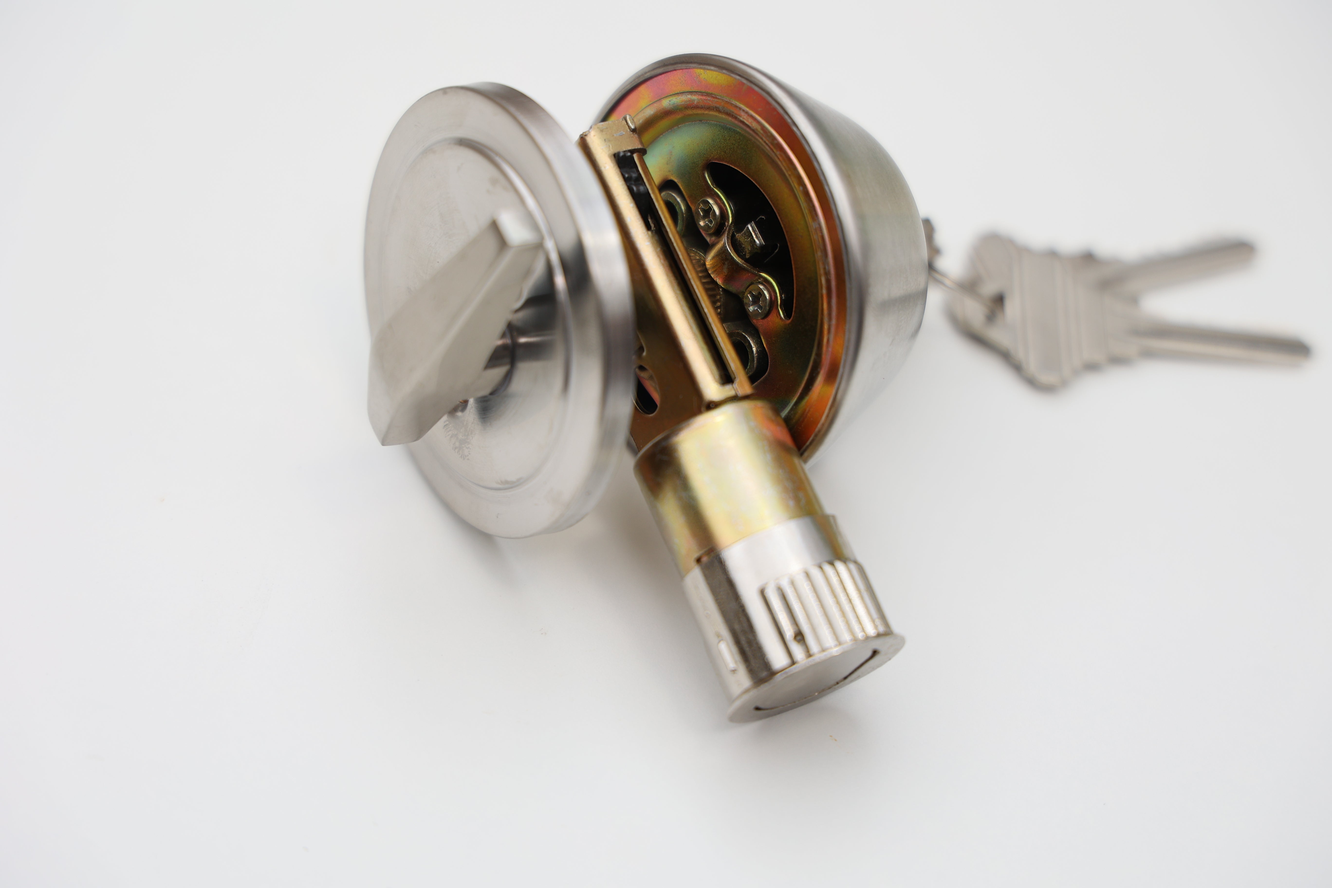 A1 CHOICE Keyed Alike Entry Knob and Deadbolt Set Satin Nickel, Single Cylinder Handleset Combo Pack