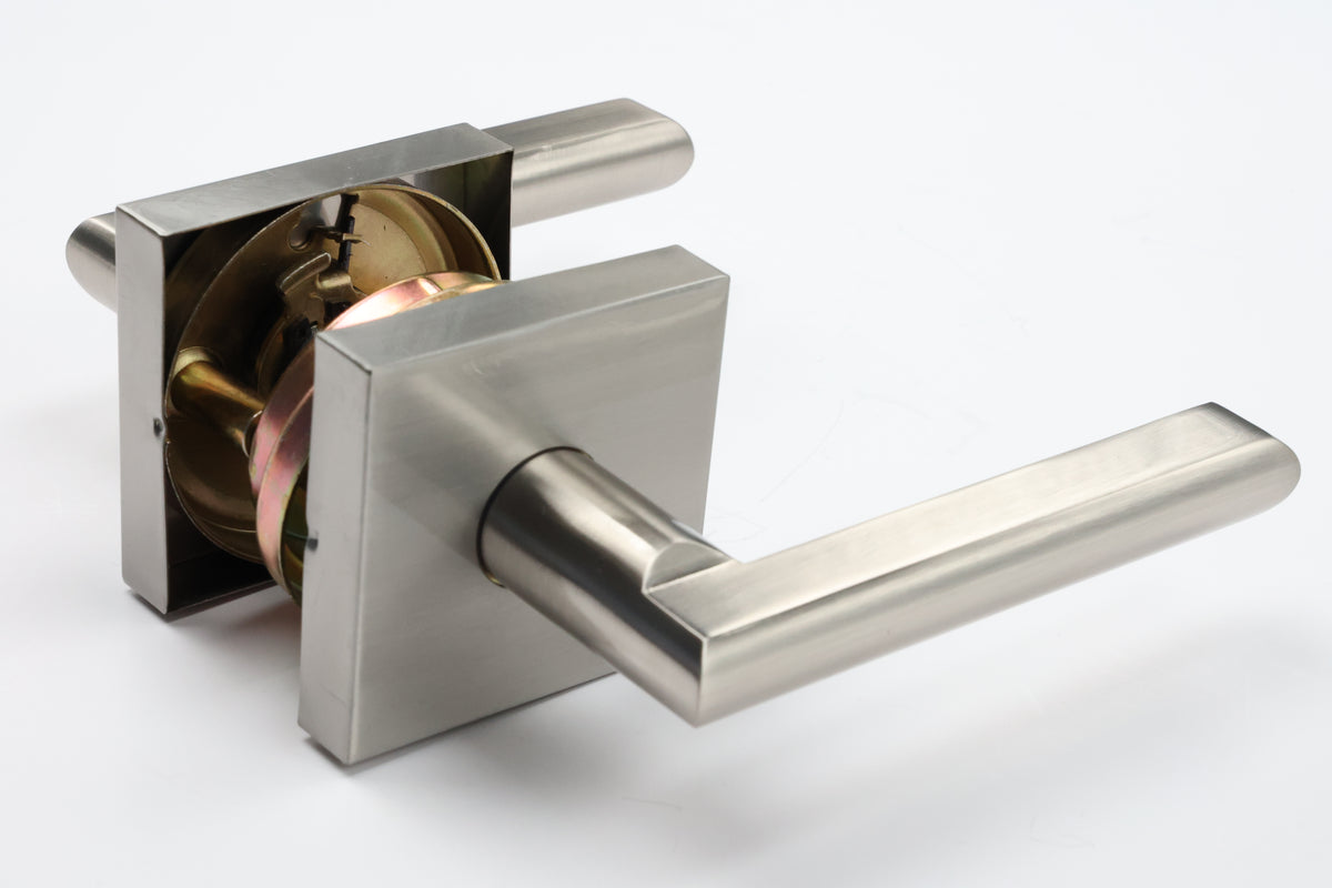 A1 Choice Contemporary Passage Door Lever, Brushed Nickel
