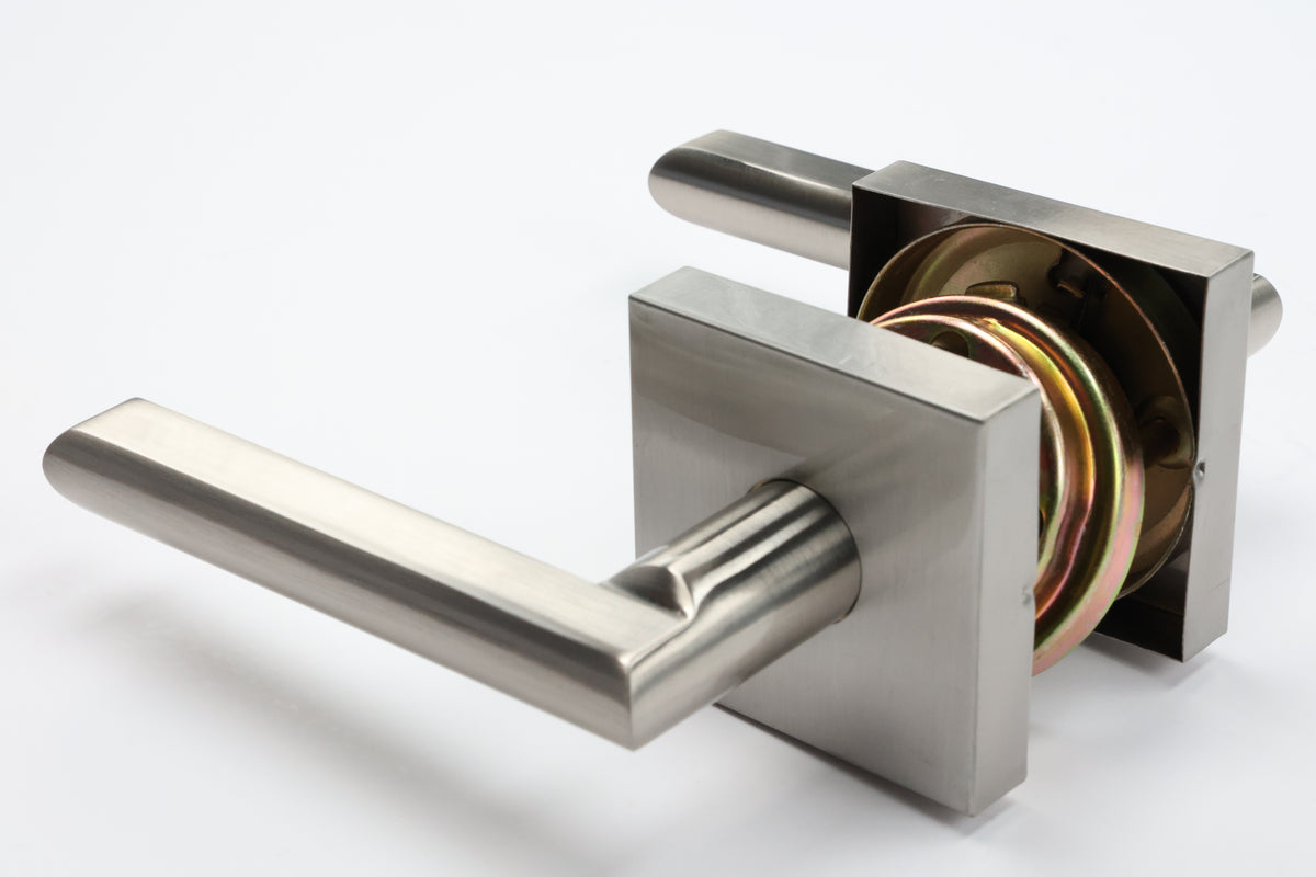 A1 Choice Contemporary Passage Door Lever, Brushed Nickel