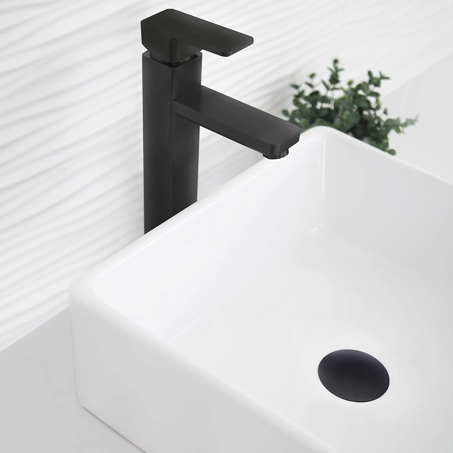 A1 Choice Black Single Handle Tall Vessel Bathroom Faucet