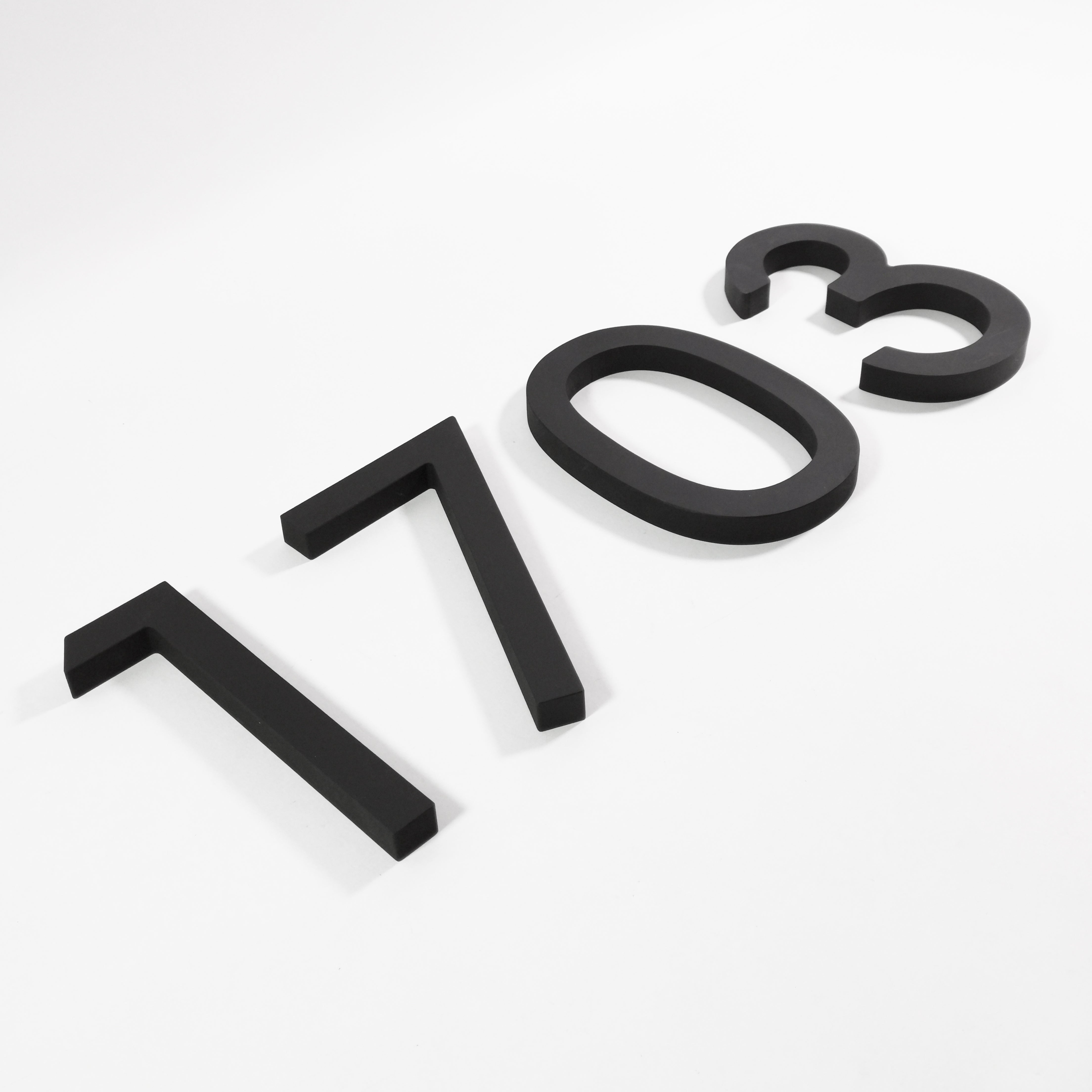 House numbers acrylic material