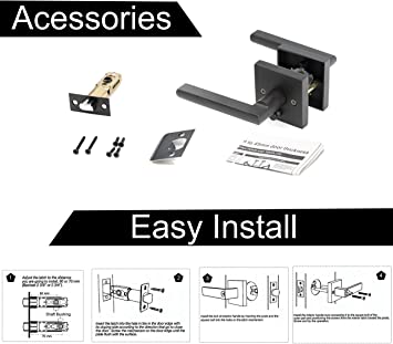 A1 Choice Square Privacy Door Lock Handle (Black)