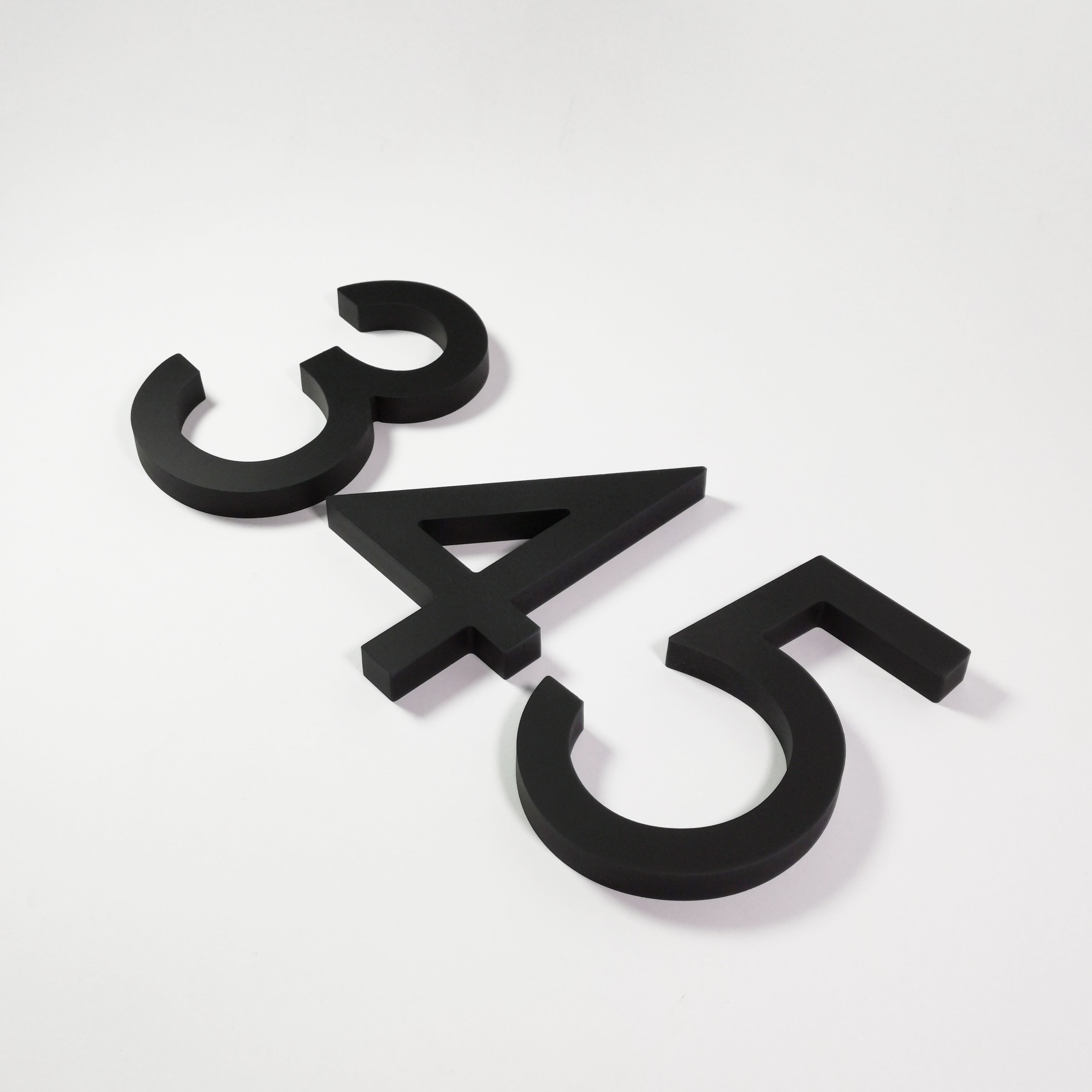 House numbers acrylic material