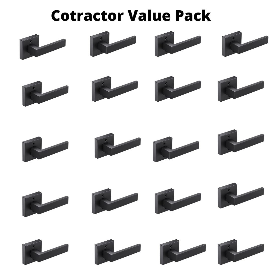A1 Choice 20 Pcs Value Pack Square Dummy Door Handle (Black)