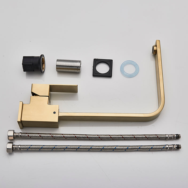 A1 Choice Gold Square Single Handle Kitchen Faucet