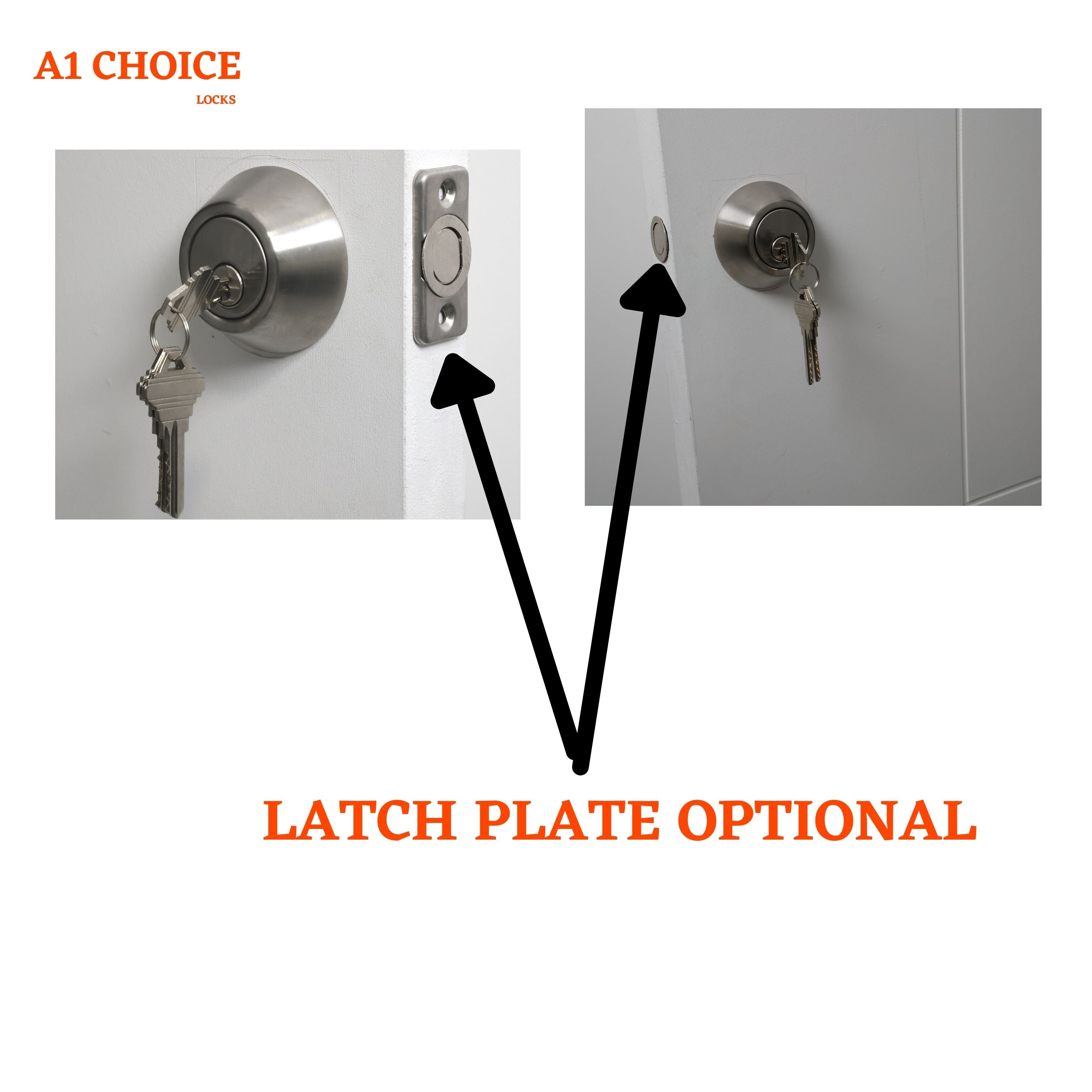 ROUND DEADBOLT COMES WITH LATCH PLATE