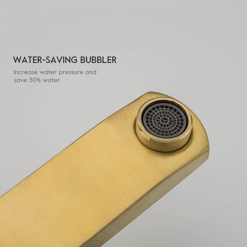 A1 Choice Gold Square Single Handle Bathroom Faucet