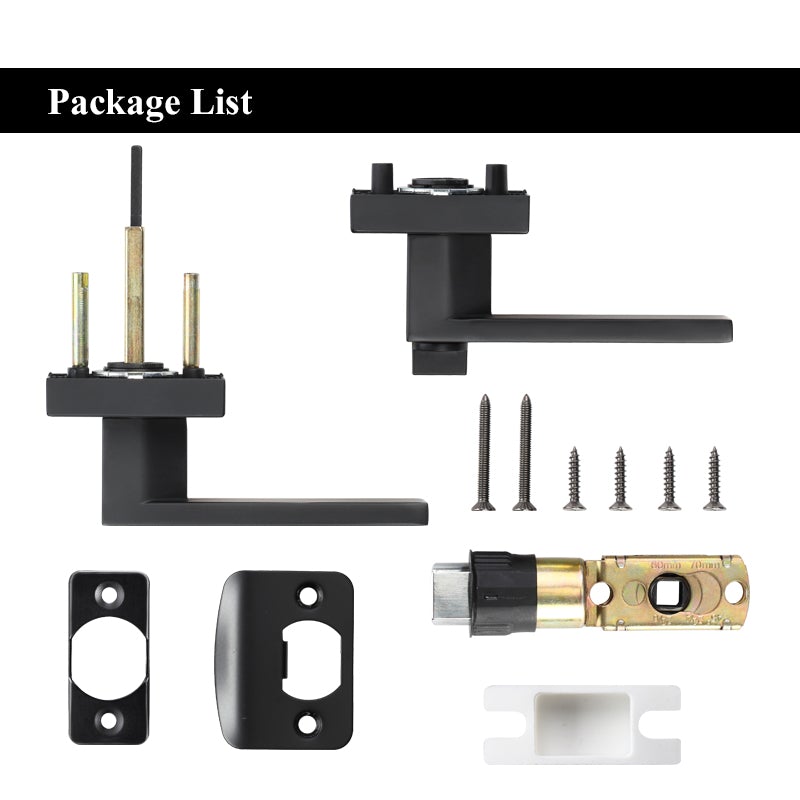 A1 Choice Square Privacy Door Lock Handle(Black) VALUE PACK OF 20