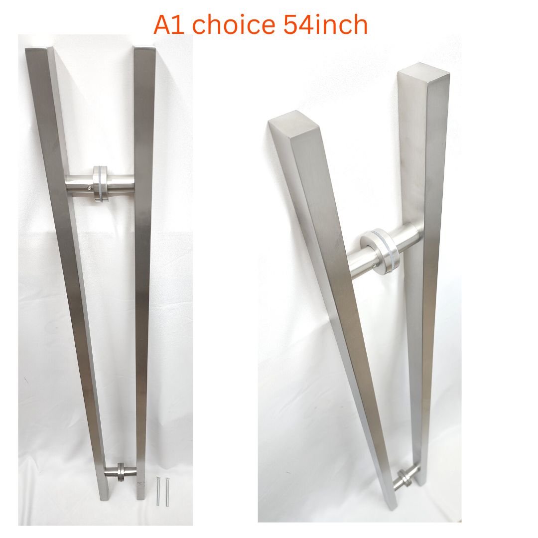A1 Choice Door pull Handle rectangle 'H' Type-54"(Stainless Steel) door bar heavy duty