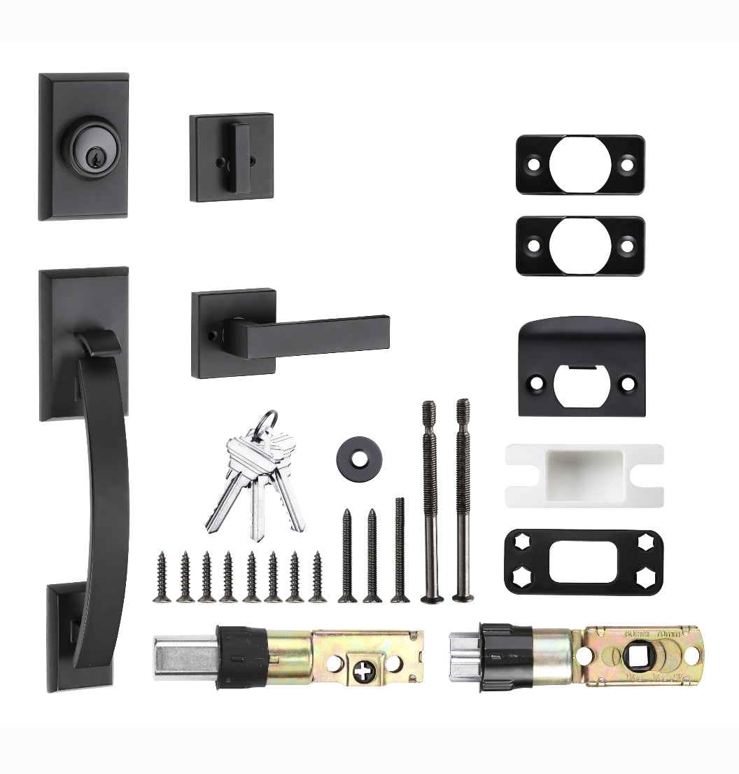 A1 Choice Single Cylinder Grip Handle Lock Set (Black)