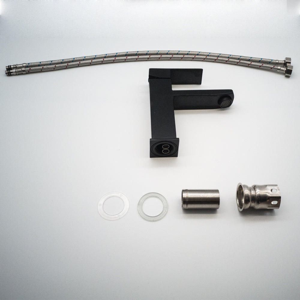 A1 Choice Black Square Single Handle Bathroom Faucet