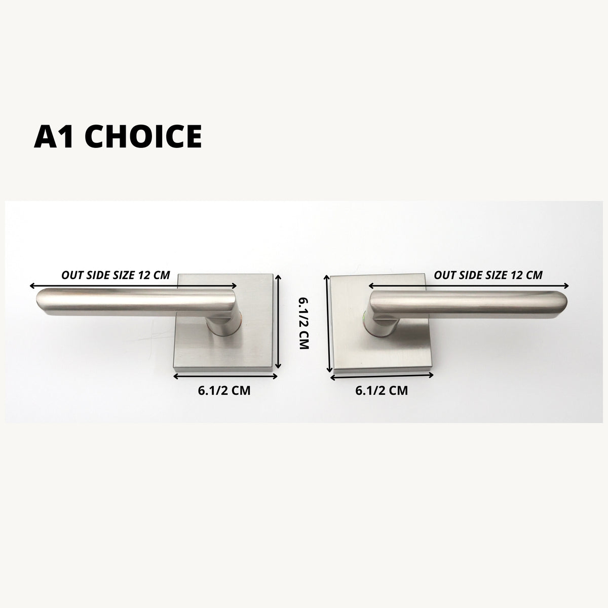 A1 Choice Concealed-Screw Dummy Door Levers, Brushed Nickel – 2 Pieces