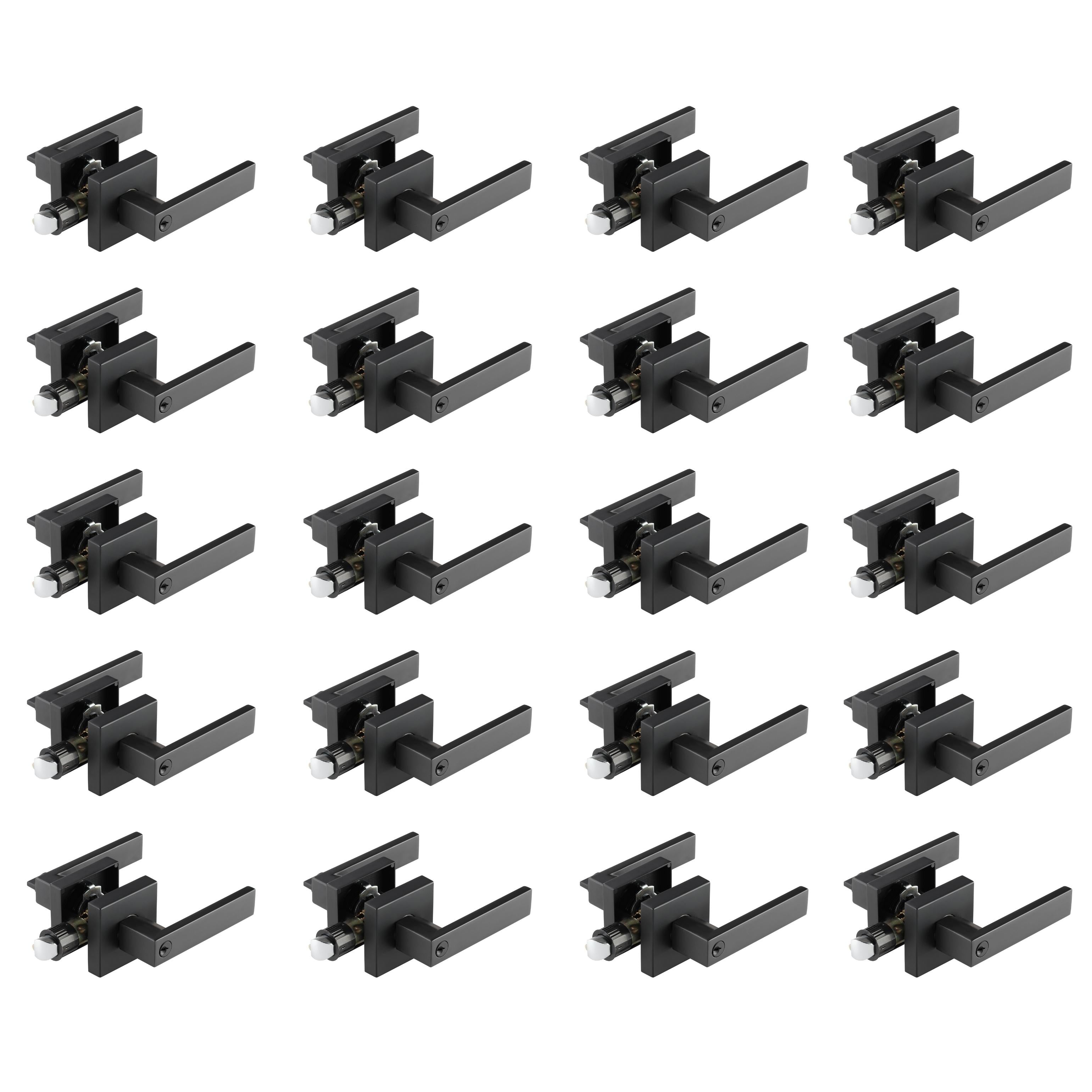 A1 Choice Key Entrance Door Lock Handle Square (Black) Pack Of 20