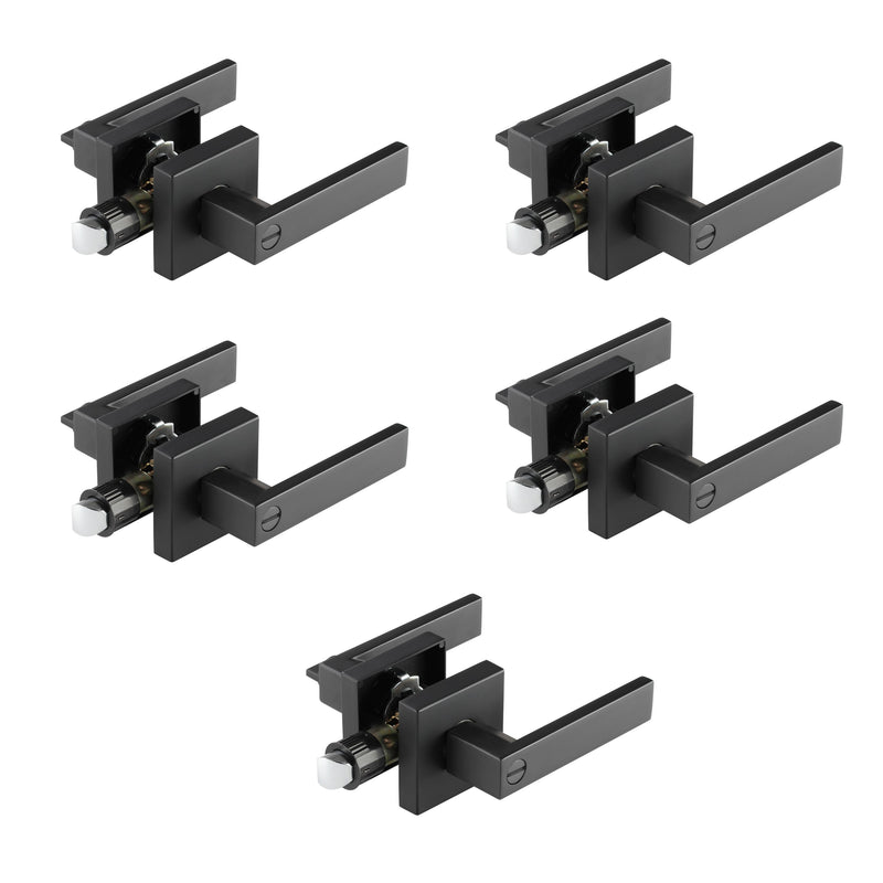 A1 Choice Square Privacy Door Lock Handle (Black) Pack Of 5