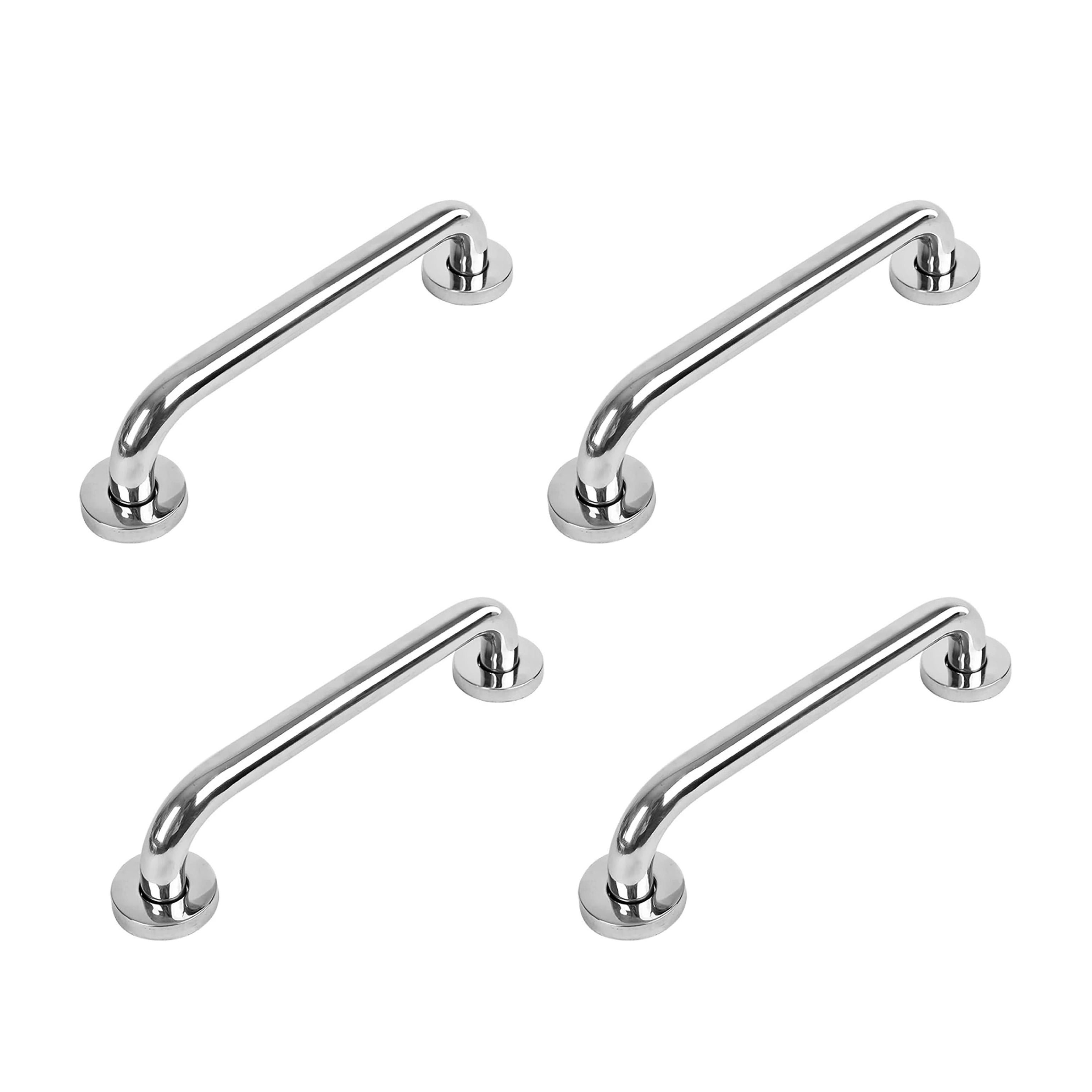 A1 Choice Silver Grab Bar 16" Bathroom Wall Mounted Stainless Bar Pack Of 4