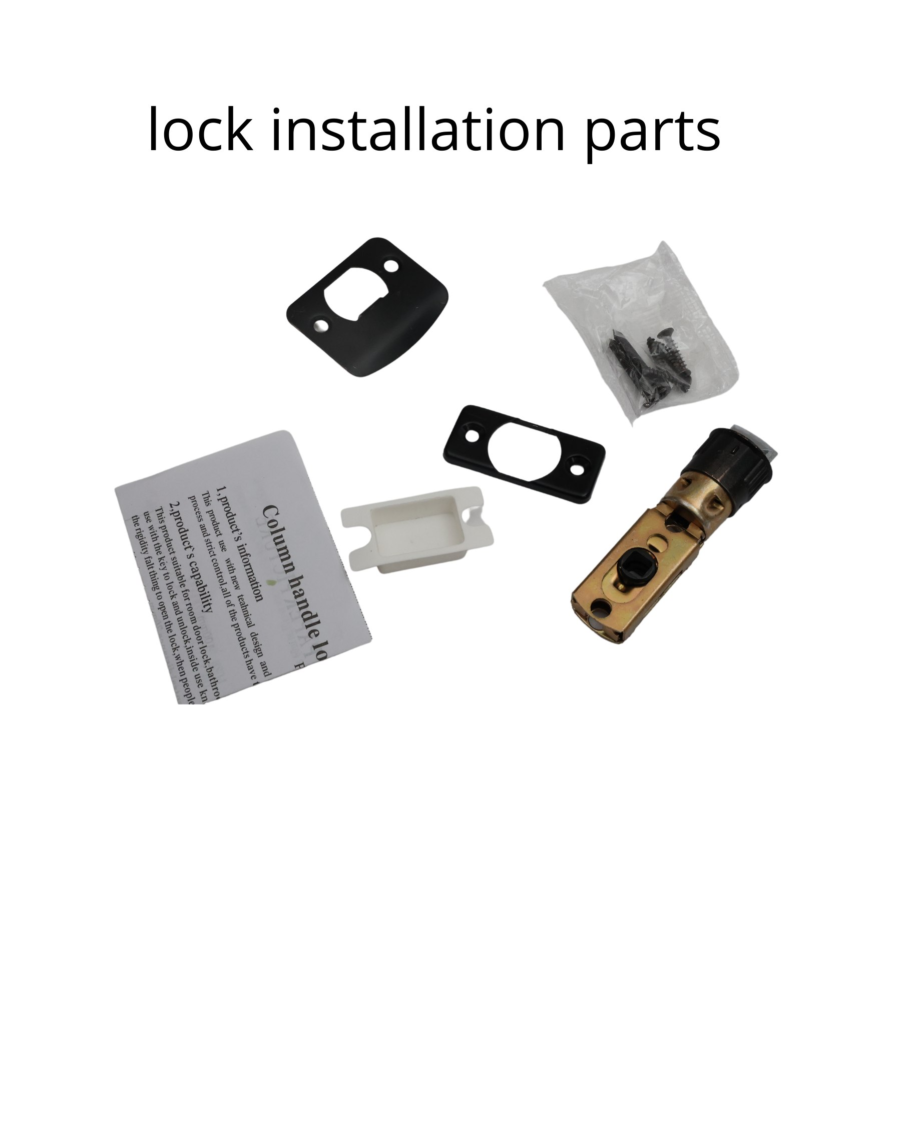 A1 CHOICE KEY LOCKS DOOR HANDLE MATT BLACK WITH 3 KEYS