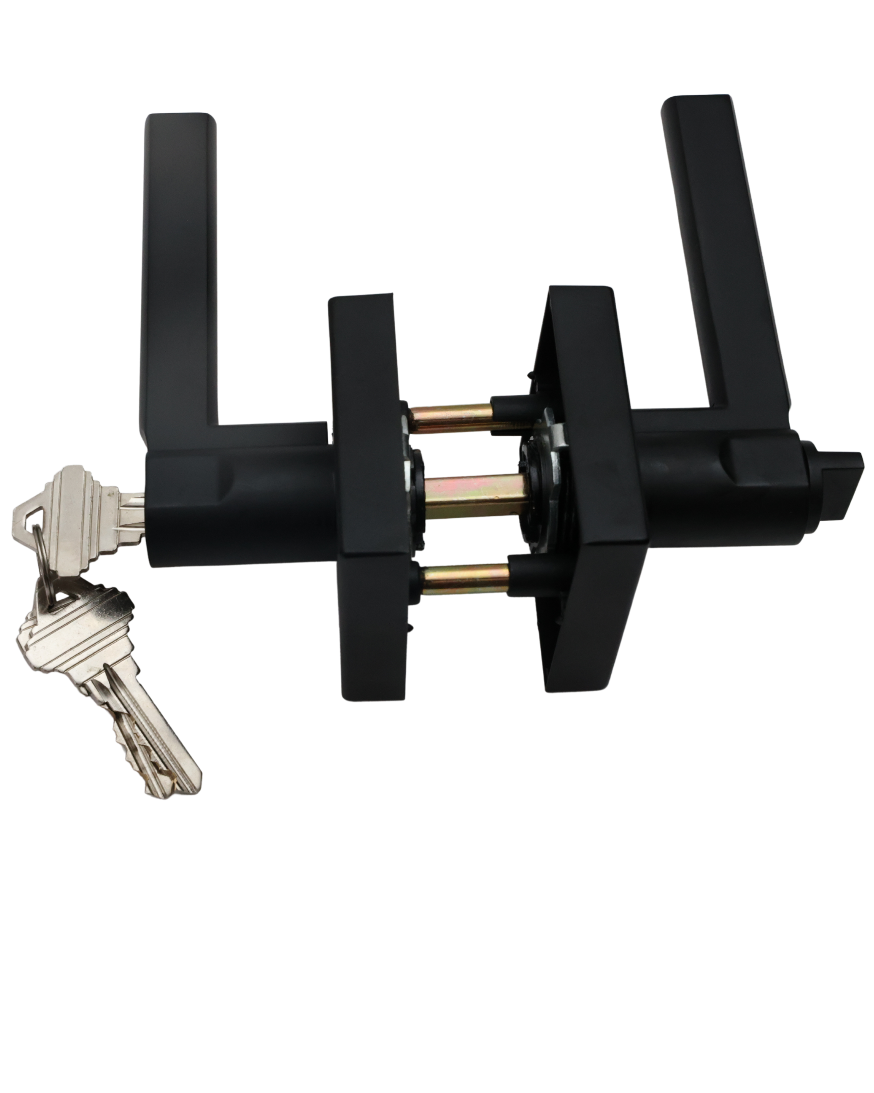 A1 CHOICE KEY LOCKS DOOR HANDLE MATT BLACK WITH 3 KEYS